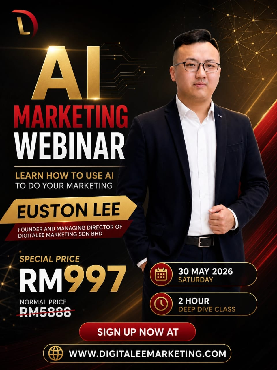 AI Marketing Webinar with Euston Lee — 30 May 2026, Saturday, 2 hours